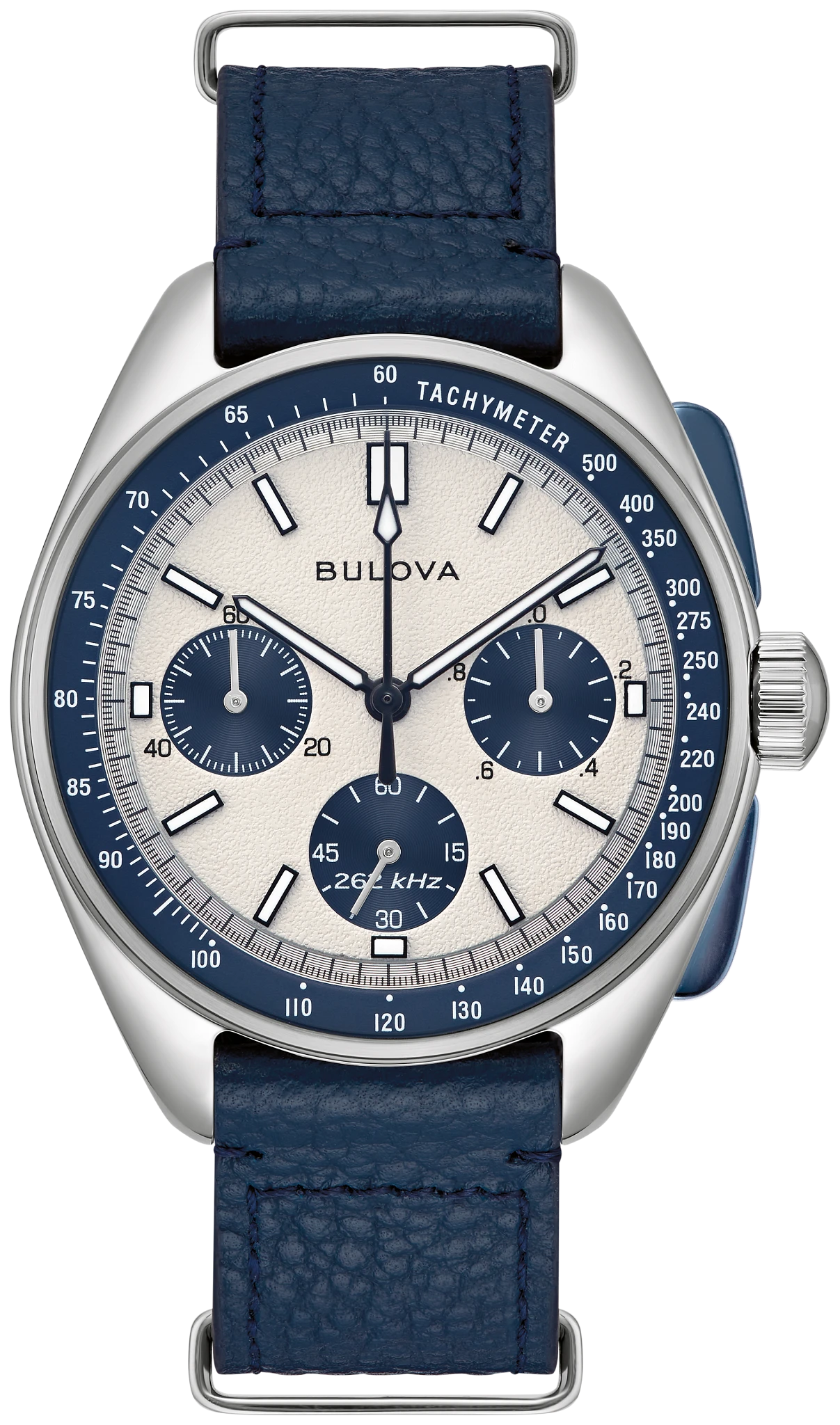 Silver-Tone Dial Stainless Steel Bracelet Lunar Pilot 98K112 | Bulova